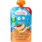 Quetschie Pfirsich, Süßkartoffel, Apfel, Banane & Hafer ab 6 Monaten von FruchtBar im aktuellen dm-drogerie markt Prospekt für 0,85 €