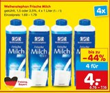 Frische Milch 1,5% von Weihenstephan im aktuellen Netto Marken-Discount Prospekt für 4,00 €