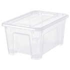 Box mit Deckel transparent 28x20x14 cm/5 l Angebote von SAMLA bei IKEA Wuppertal für 1,79 €