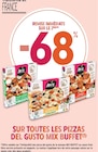 Promo -68% remise immédiate sur le 2ème sur toutes les pizzas Del Gusto Mix Buffet à  dans le catalogue Intermarché à Pouzac