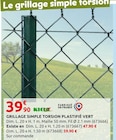 Grillage simple torsion plastifié vert en promo chez Rural Master Orléans à 39,90 €