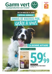 Prospectus Jardinerie & Animalerie de Gamm vert, "Spécial animaux", valable du 24/05/2023 au 04/06/2023 