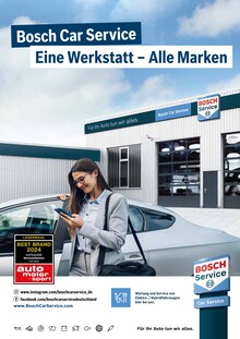 Aktueller Bosch Car Service Prospekt "Eine Werkstatt - Alle Marken" Seite 1 von 16 Seiten