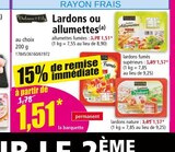 Promo Lardons ou allumettes à 1,51 € dans le catalogue Norma à La Trouche