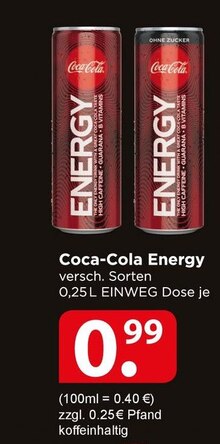 Coca-Cola Energy bei famila Nordost in Bad Salzuflen Coca-Cola Energy im Angebot bei famila Nordost Bad Salzuflen für 0,99 €