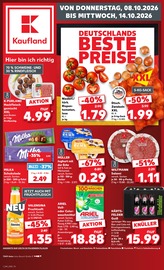 Kaufland Supermarkt Prospekt der aktuellen Woche mit 70 Seiten, gültig von 08.10.2026 bis 14.10.2026, in Hüttlingen und Umgebung Aktueller Kaufland Supermarkt Prospekt in Hüttlingen und Umgebung, "Hier bin ich richtig" mit 70 Seiten, 08.10.2026 - 14.10.2026