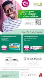 mea - meine apotheke Apotheken Prospekt der aktuellen Woche mit 4 Seiten, gültig von 01.06.2026 bis 30.06.2026, in Tamm und Umgebung Aktueller mea - meine apotheke Apotheken Prospekt in Tamm und Umgebung, "Unsere Juni-Angebote" mit 4 Seiten, 01.06.2026 - 30.06.2026