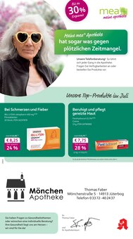 mea - meine apotheke Prospekt der KW 27 "Unsere Juli-Angebote" Aktueller mea - meine apotheke Prospekt "Unsere Juli-Angebote" Seite 1 von 4 Seiten