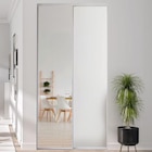 Promo Lot de 2 portes de placard coulissantes blanches avec miroir 180 x 250 cm à 159,00 € dans le catalogue Castorama à Perpignan