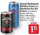 Whiskey & Cola Angebote von George Washington bei E center Nürtingen für 1,11 €