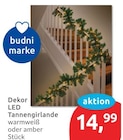 Dekor LED Tannengirlande im budni Prospekt Dekor LED Tannengirlande von budni marke im aktuellen budni Prospekt für 14,99 €