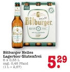 Bitburger Helles Lagerbier Glutenfrei Angebote von Bitburger bei E center Dreieich für 5,29 €