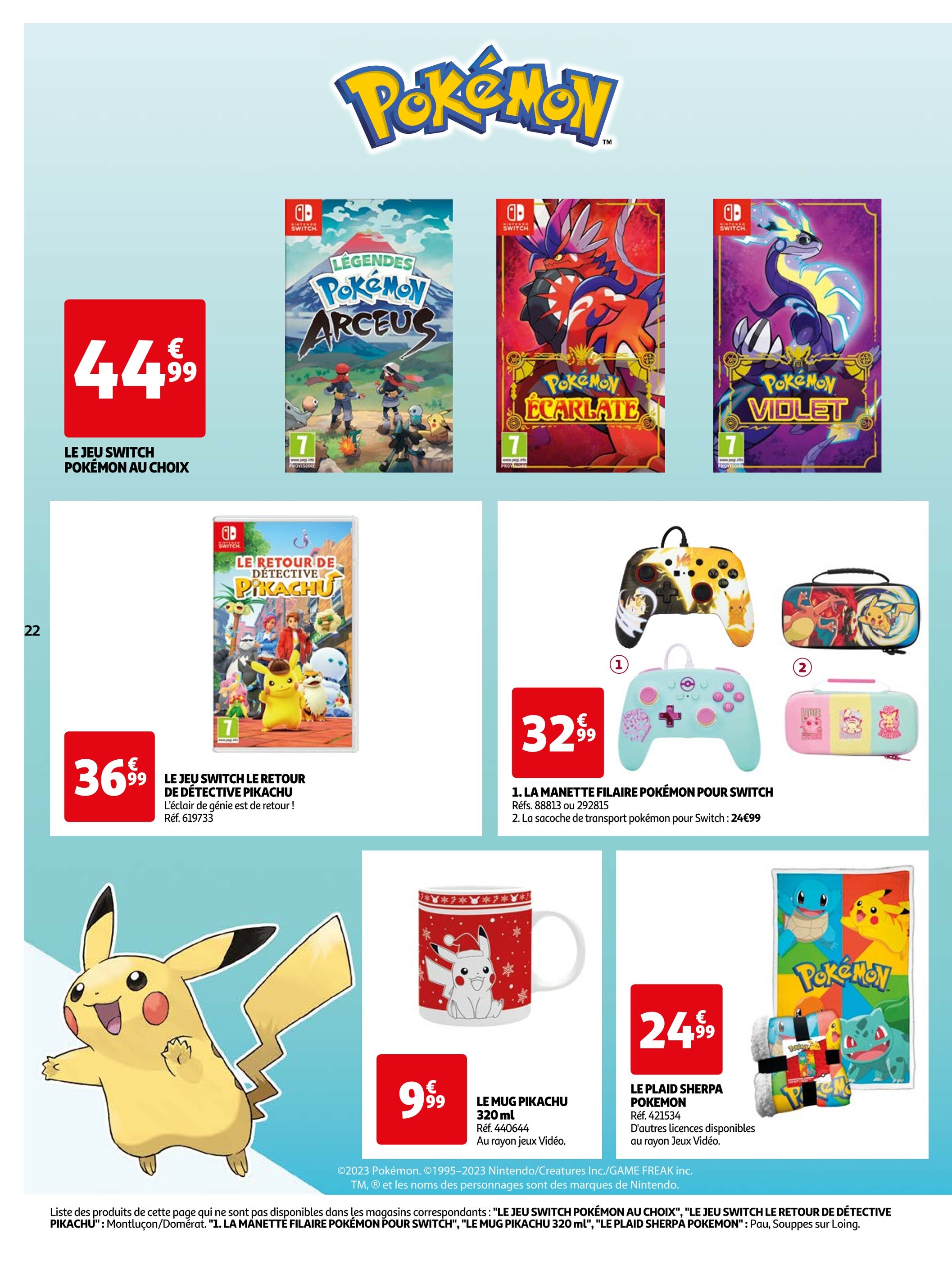 Promo Le jeu pokémon sur switch chez Auchan