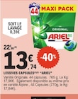Lessives Capsules - ARIEL - E.Leclerc à Versailles Lessives Capsules - ARIEL en promo chez E.Leclerc Versailles à 13,74 €