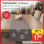 Tischwäsche mit Stickerei im aktuellen Zimmermann Prospekt