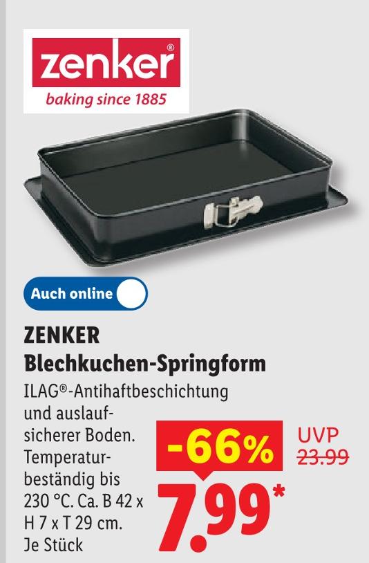 Blechkuchen-Springform