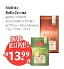 Bohnen im V-Markt Prospekt BellaCrema ganze Bohnen von Melitta im aktuellen V-Markt Prospekt für 13,99 €