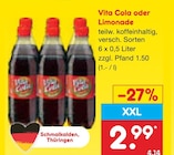 Aktuelles Vita Cola oder Limonade Angebot bei Netto Marken-Discount in Wittenberg (Lutherstadt) ab 2,99 €