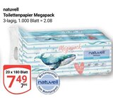 Toilettenpapier Megapack im Angebot bei GLOBUS in Leipzig Toilettenpapier Megapack Angebote von natuvell bei GLOBUS Leipzig für 7,49 €