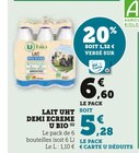 Lait UHT demi écrémé - U BIO en promo chez Super U Orléans à 5,28 €