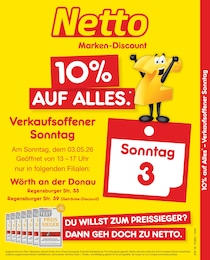 Netto Marken-Discount Prospekt "10% auf ALLES" für Wörth, 2 Seiten, 03.05.2026 - 03.05.2026