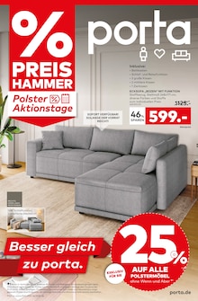 Ecksofa im aktuellen porta Möbel Prospekt (Hannover) Ecksofa im porta Möbel Prospekt "BESSER GLEICH ZU PORTA" mit 12 Seiten (Hannover)