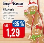Filzkorb Lebkuchenfrau oder -mann Angebote von Tony Brown by Stolz bei Kaufhaus Stolz Schwerin für 1,29 €