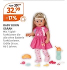 SARAH von BABY BORN im aktuellen Müller Prospekt für 32,99 €