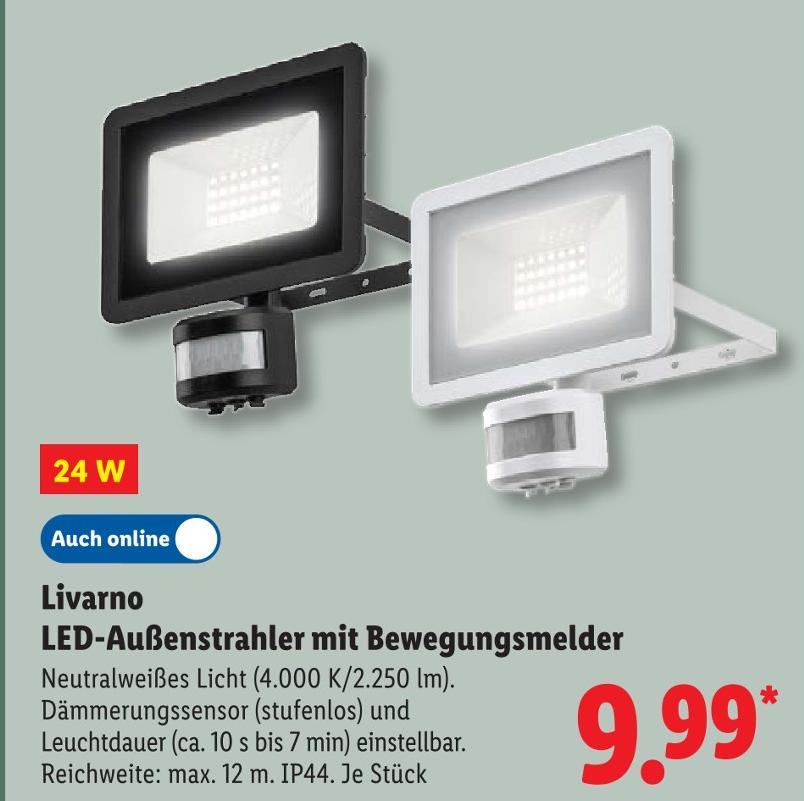 LED-Außenstrahler mit Bewegungsmelder