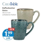 Kaffeebecher Retro von CreaTable im aktuellen V-Markt Prospekt für 1,99 €