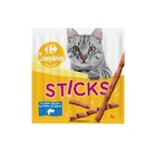 Snacks pour chat STICKS - CARREFOUR COMPANINO en promo à 1,15 € chez Carrefour Snacks pour chat STICKS - CARREFOUR COMPANINO dans le catalogue Carrefour