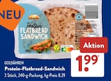 Protein-Flatbread-Sandwich von Goldähren im aktuellen ALDI SÜD Prospekt für 1,99 €