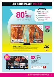 Prix et réduction TV Samsung dans le prospectus Pulsat en cours Offre TV Samsung dans le catalogue Pulsat du moment à la page 5
