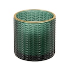 Bougie parfumée en verre bleu canard 7x7 à Maisons du Monde dans Heuringhem