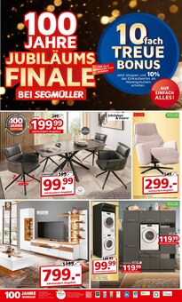 Waschmaschine im Segmüller Prospekt "Letzte Chance! - 100 Jahre Jubiläumsfinale bei Segmüller" mit 4 Seiten (Landshut)