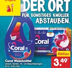 Waschmittel Angebote von Coral bei Netto Marken-Discount Albstadt für 3,49 €