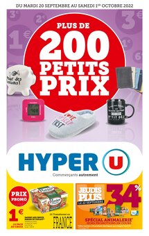 Prospectus Hyper U en cours, "Plus de 200 petits prix", 64 pages