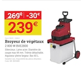 Broyeur de végétaux 2 800 w en promo chez Espace Emeraude Rennes à 239,00 €