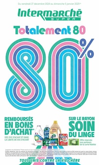 Prospectus Intermarché à Barbentane, "Totalement 80 80%", 32 pages de promos valables du 27/12/2024 au 05/01/2025