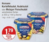 Kartoffelsalat, Nudelsalat oder Metzger Fleischsalat von Homann im aktuellen V-Markt Prospekt für 1,79 €