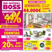 Aktueller SB Möbel Boss Möbel & Einrichtung Prospekt in Zeltingen-Rachtig und Umgebung, "WIR FEIERN JUBILÄUM" mit 12 Seiten, 12.09.2026 - 18.09.2026