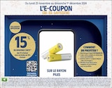 15% en avantage carte dès 9€ d'achat dans la limite de 35€ d'achat sur le rayon piles en promo chez Intermarché Metz