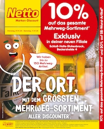 Netto Marken-Discount Prospekt: "10% auf das gesamte Mehrweg-Sortiment", 4 Seiten, 07.01.2025 - 11.01.2025