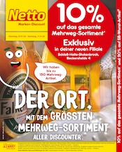 Aktueller Netto Marken-Discount Discounter Prospekt in Schloß Holte-Stukenbrock und Umgebung, "10% auf das gesamte Mehrweg-Sortiment" mit 4 Seiten, 07.01.2025 - 11.01.2025