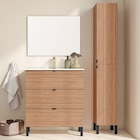 Ensemble meuble(r) sous-vasque l. 80 cm Otto + plan vasque + miroir - Randal en promo chez Castorama Rueil-Malmaison à 149,00 €