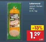 Leberwurst im Angebot bei Netto Marken-Discount in Würzburg Leberwurst Angebote bei Netto Marken-Discount Würzburg für 1,29 €