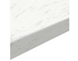 Plan de travail effet marbre blanc 180 cm, Ep. 28 mm en promo chez Brico Dépôt Antibes à 39,90 €