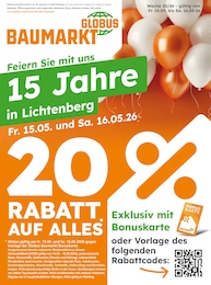 Globus-Baumarkt Prospekt für Berlin: "Nach dem Feiertag so richtig sparen!", 5 Seiten, 15.05.2026 - 16.05.2026