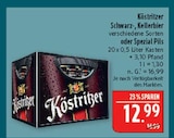 Schwarzbier im Angebot bei Marktkauf in Altenburg Schwarzbier Angebote von Köstritzer bei Marktkauf Altenburg für 12,99 €