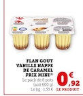 Flan goût vanille nappé de caramel - Prix mini dans le catalogue U Express